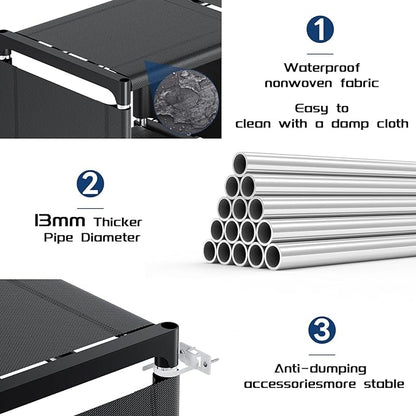 Mavivegue Bookshelf,10 Cube Storage Organizer,Book Shelf Organizer,Tall Bookcase Shelf,Book Cases/Shelves,Black Cube Shelf,Cubbies Closet Storage Organizer Shelves for Bedroom,Living Room,Home,Office