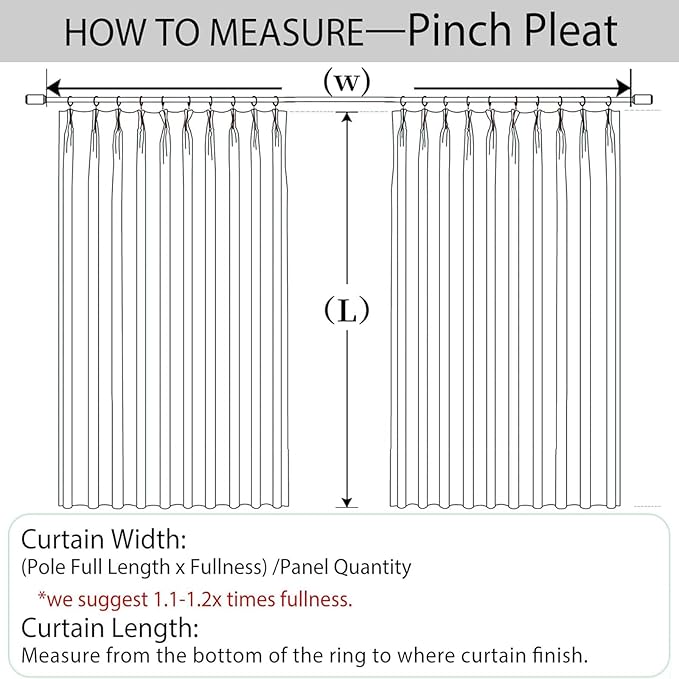 Macochico 100”Wx96”L Pinch Pleated 100% Blackout Linen Curtains Thermal Sliding Curtains for Bedroom Living Room Sliding Glass Door Farmhouse Shabby Chic Greyish White Drapery with Tieback 1 Panel