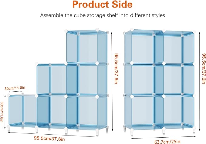 Portable Closet 6 cube closet organizers and storage Cube Storage Organizer Storage Shelf Bookcase Bookshelf with Metal Hammer, Storage Cubes Organizer Cabinet for Kids, Closet, Bedroom, Bathroom