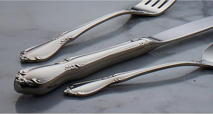 Oneida Silverware Set, Chateau Fine Flatware Dinner Knives Set, Service For 4, 18/10 Stainless Steel Knives, Dishwasher Safe, Utensils, Tableware, Cutlery, Dinner Knife (Silver, 4 Piece)