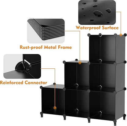 HOMIDEC Cube Storage Organizer 16-Cube Storage Shelf, Closet Organizer for Clothes, Closet Organizers and Storage,DIY Modular Bookshelf Storage Cubes for Bedroom, Living Room,Office