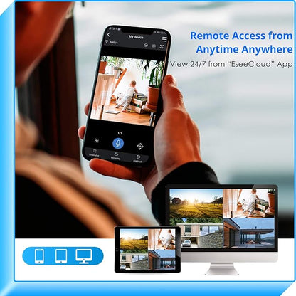 Hiseeu WiFi Security Camera System,【5MP Spotlight, 3TB Hard Drive】 Power Cord Cameras,Extenable 16CH, Outdoor IP66 Waterproof,Color Night Vision, Motion Alert,24/7 Time Record,Two Way Audio