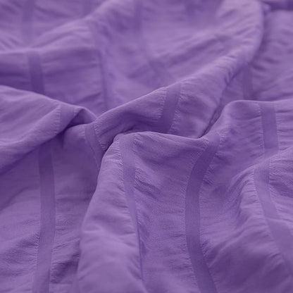 King Bed in a Bag Purple Seersucker Comforter Set 3-Pieces Microfiber Lightweight Comforter All Season Bedding Sets with 2 Pillowcases……