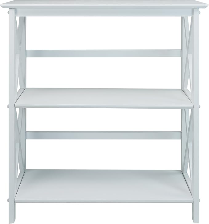 Casual Home 3-Shelf Montego Bookcase, White