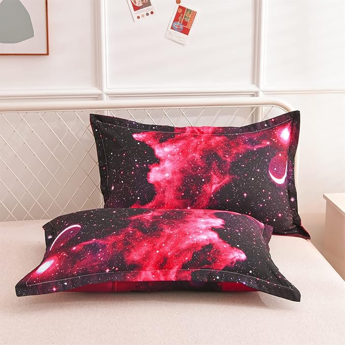 A Nice Night 3D Galaxy Blanket Comforter Bedding Sets Home Textile with Comforter Pillowcase, Queen Size