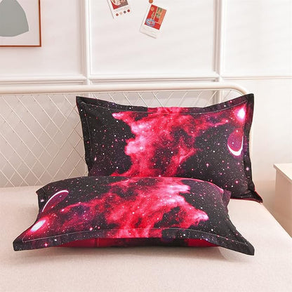 A Nice Night 3D Galaxy Blanket Comforter Bedding Sets Home Textile with Comforter Pillowcase, Queen Size