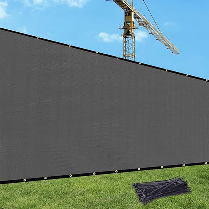 UPGRADE Privacy Fence Screen 3'x39' Dark Grey Outdoor 90% Visibility Blockage 170 GSM Mesh Shade Cover Panels for Backyard,Balcony,Home Decoration with Zip Ties,Customized Avaliable