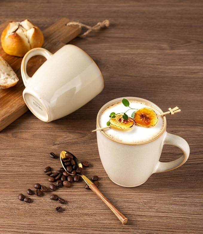 GBhome 12OZ Coffee Mugs Set of 6, Stoneware Coffee Mugs Set, Dishwasher & Microwave Safe