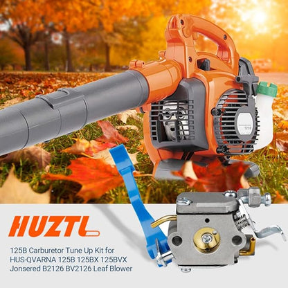 Huztl 125BV Carburetor Kit for Husqvarna 125B Handheld Leaf Blower 590460102