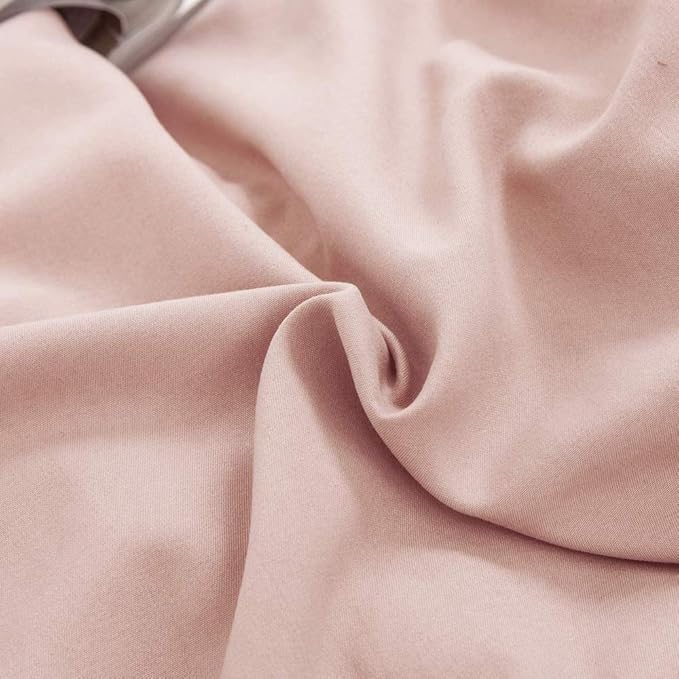 Blush Pink Comforter Set Twin Solid Dusty Rose Bedding Quilt Set Blush Pink Comfroter Set 3 PCs for Kids Teens Adult Durable Breathable Pink Blanket