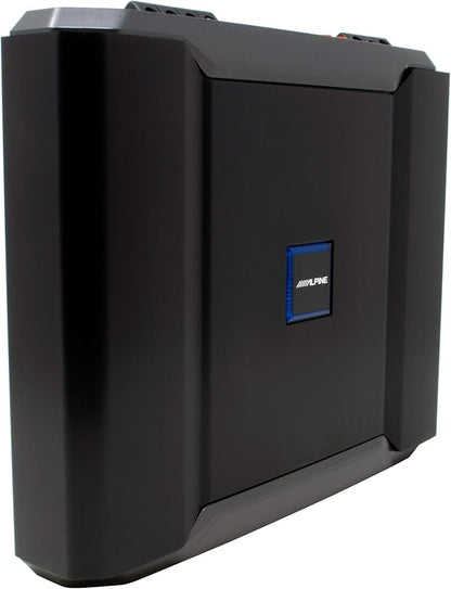 Alpine R-SB10V Pre-Loaded R-Series 10-inch Subwoofer Enclosure, Alpine R-A75M 750 Watt Mono Amplifier, and Wiring Kit