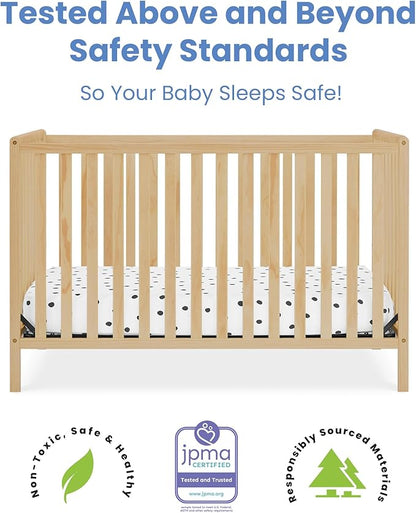 Delta Children Heartland 4-in-1 Convertible Crib, Natural