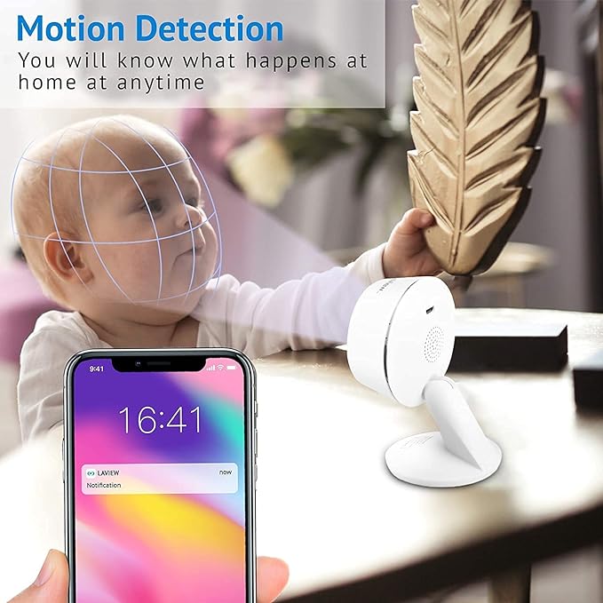 LaView 5G& 2.4GHz Security Cameras 4pcs, Home Security Camera Indoor 1080P, Wi-Fi Cameras Wired for Pet, Motion Detection, Two-Way Audio, Night Vision, Works with Alexa, iOS & Android & Web Access