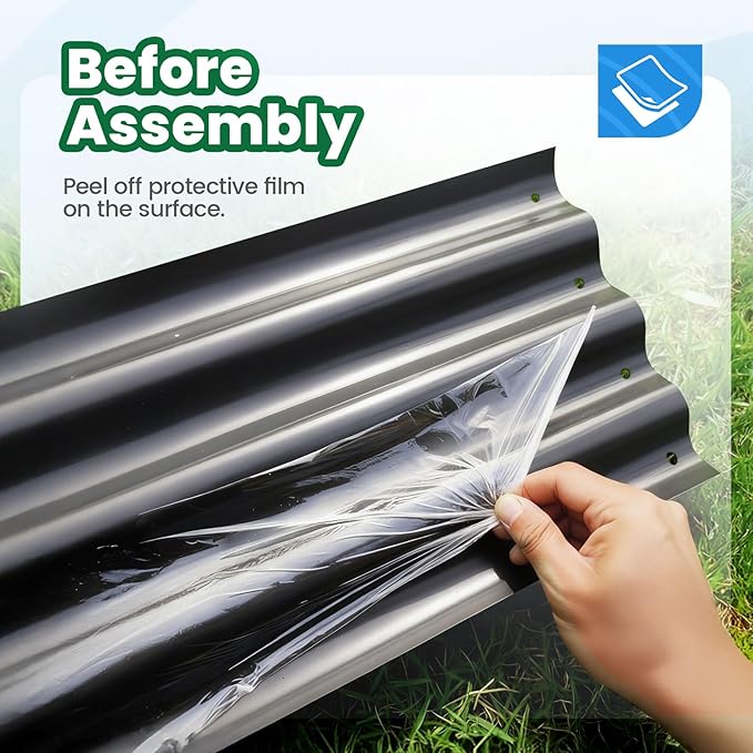 Quictent Galvanized Raised Garden Bed 4x3x1 Ft Metal Planter Box for Vegetables Bottomless for Backyard Dark Grey 2PCS