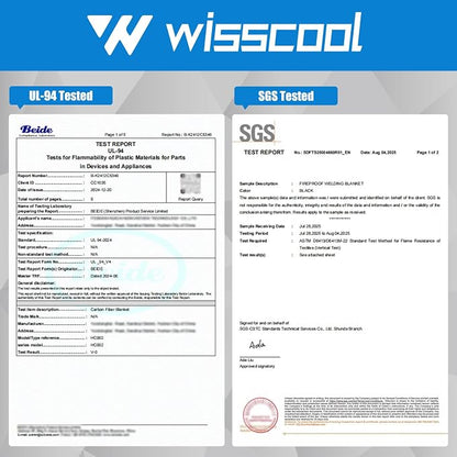 WISSCOOL 10MM Thick 12x12 Inch Fireproof Welding Blanket, Double Side Heat Pad Welding Mat Fire Resistant Carbon Felt Cloth Flame Retardant Fabric Protector Pad for Soldering Firepit Smoker