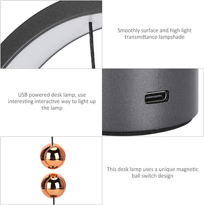 01 Heng Balance Lamp, Smart Magnetic Balance Lamp Magnetic Desk Lamp USB Powered Night Light LED Warm Eye-Care Lamp for Office Bedroom Living Room
