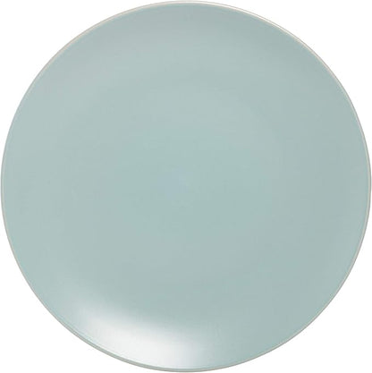 10 Strawberry Street Wazee Matte 8.25" Coupe Salad Plate, Set of 6, Mineral Blue