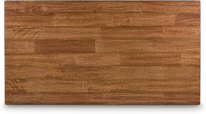 Signature Design by Ashley Wildenauer Farmhouse 2-Drawer Lift-Top Coffee Table with 2 Storage Bins Under Top and Casters, Light Brown & Black