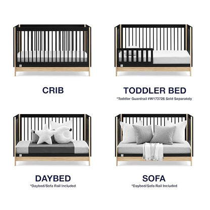 GAP babyGap Tate 4-in-1 Convertible Crib - Greenguard Gold Certified, Ebony/Natural