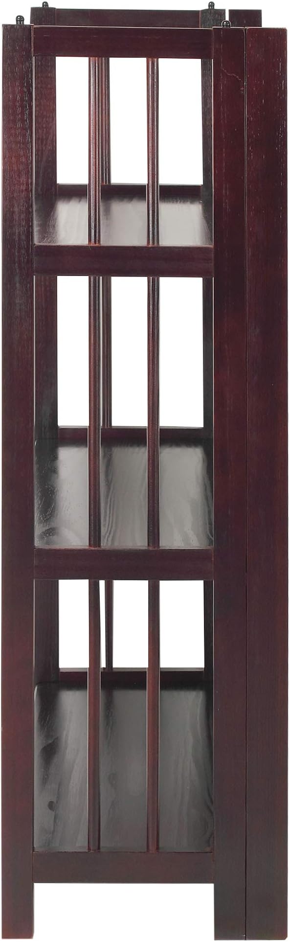 Casual Home 3 Shelf Folding Stackable Bookcase, 27.5" Wide, Espresso