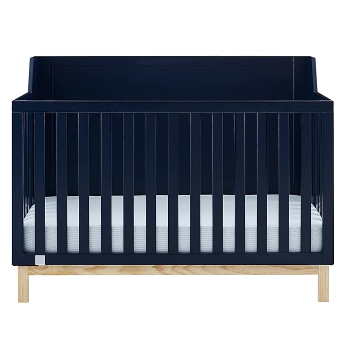 GAP babyGap Oxford 6-in-1 Convertible Crib - Greenguard Gold Certified, Navy/Natural, 1 Unit