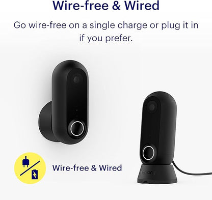 Canary Flex Indoor/Outdoor, Wire-free or Plugged-in, Weatherproof HD Security Camera - Black