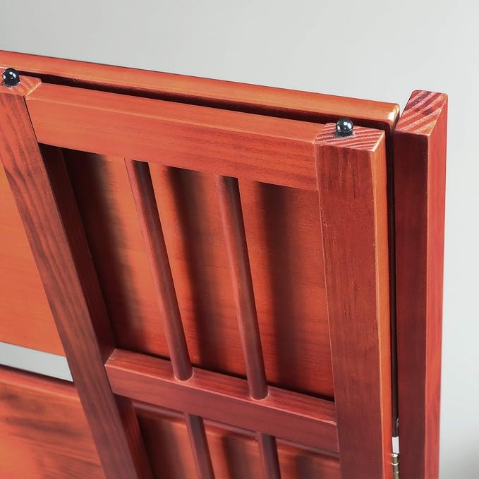 Casual Home 3-Shelf 27.5" Wide Folding Stackable Bookcase, Mahogany (New)