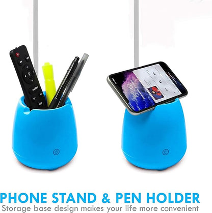 Aduro U-Light Aduro U-Light Desk Lamp Table Light with Wireless Speaker & Phone Stand Desk Organizer, Flexible Gooseneck Table Lamp - Perfect for Home Office Blue