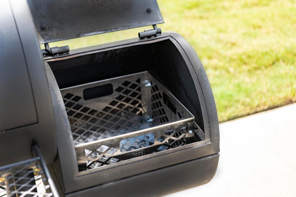 Oklahoma Joe's 5279338P04 Stainless Steel Offset Smoker Charcoal Firebox Basket, Silver