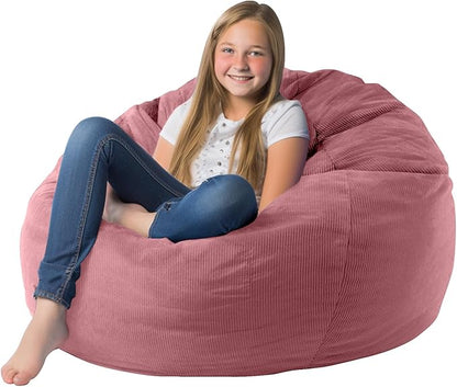 Bean Bag Cover for Organizing Children Plush Toys or Memory Foam Stuffed Animal Bean Bag Storage Soft Washable Premium Corduroy Organizer Keep Room Clutter Stuffable (without Filling) X-Large