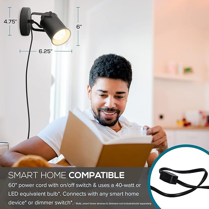 Catalina Lighting Modern Multipurpose Spotlight Desk or Wall Mount Accent Lamp, 6", Dark Bronze, 2 Count (Pack of 1)
