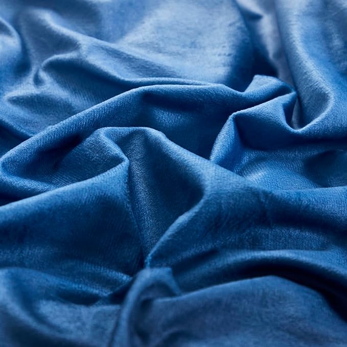 Blue White Gradient Comforter Set Queen Blue Velvet Bedding Comforter Modern Plain White and Royal Blue Gradient Soft Quilt Farmhouse Flannel Comforter Warm Queen Bed Comforter