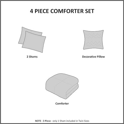 Mi Zone Kids Nash Printed Comforter Set, Full/Queen, Multi 4 Piece