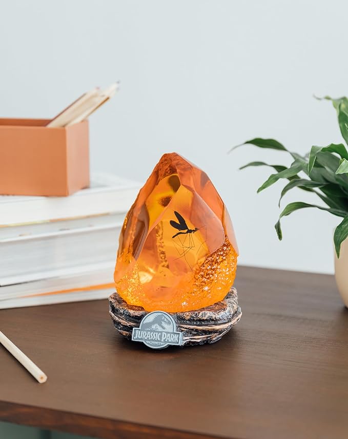 Grupo Erik Official Jurassic Park Lamp | Jurassic Park Movies | Mosquito in Amber Table Lamp | Jurassic Park Merchandise | Jurassic Park Decorations | LED Lamp | Jurassic Park Gifts