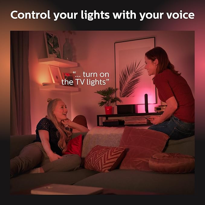 Philips Hue Smart Play Light Bar Extension, White - White & Color Ambiance LED Color-Changing - 1 Pack - Requires Bridge and Hue Play Light Bar Base Kit - Control with App or Voice Assistant