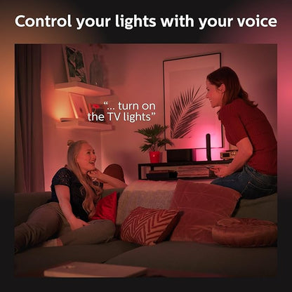 Philips Hue Smart Play Light Bar Extension, White - White & Color Ambiance LED Color-Changing - 1 Pack - Requires Bridge and Hue Play Light Bar Base Kit - Control with App or Voice Assistant