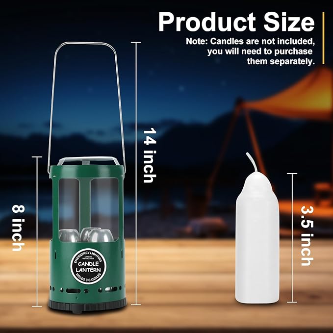 Candle Lantern, Camping Gear for Campers Use, Without Candles