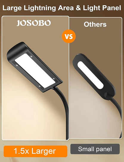 LED Desk Lamp with USB Charging Port, 5 Lighting Modes & 7 Brightness Dimmable Table Lamp, Flexible Gooseneck Lamp, Eye-Caring Reading Light with Memory Function