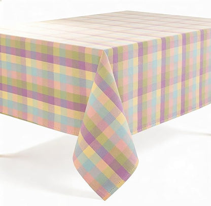Urban Villa Tablecloth Cotton Tabletop 60x102 (8-10 Seats) Easter Checks
