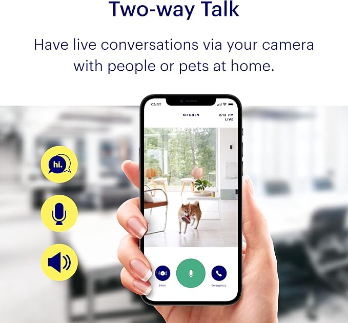 Canary View Indoor Home Security Camera 1080p HD WiFi IP | 24/7 Watch Live Video, Motion Alerts, Two-Way Talk, Night Vision, 10x Zoom, Private Mode, Compatible with Alexa, Google Assistant