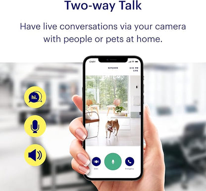 Canary View Indoor Home Security Camera 1080p HD WiFi IP | 24/7 Watch Live Video, Motion Alerts, Two-Way Talk, Night Vision, 10x Zoom, Private Mode, Compatible with Alexa, Google Assistant