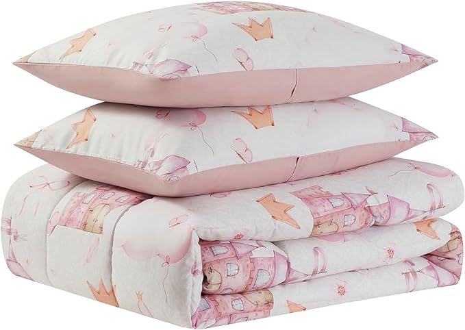 Kids Bedding Set Bed in a Bag for Boys and Girls Toddlers Printed Sheet Set and Comforter, Twin, Fairytale Princess
