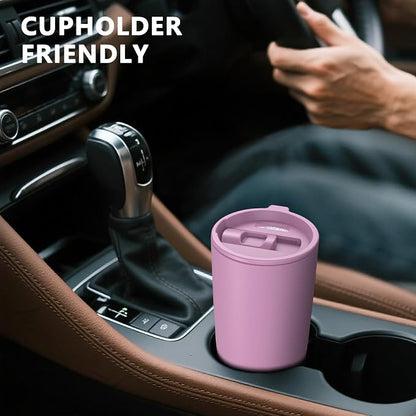 TILUCK 20 oz Insulated Coffee Tumbler with BPA-Free Lid | Travel Coffee Mug, Dishwasher Safe, Cup Holder Friendly, Double-Wall Vacuum Insulation for Hot & Cold Drinks, Matte Lilac