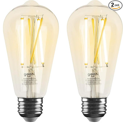 Geeni Smart Light Bulb - Alexa and Google Home Compatible, Tunable White LED Programmable and Dimmable WiFi Light Bulb, App Controlled (ST21, 2-Pack)