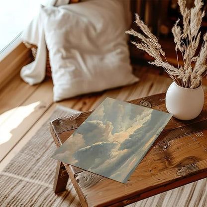 XOCUUI Unframed Canvas Wall Art Vintage Decor, Home Decor Classical Oil Painting Cloud Study Canvas Prints Wall Decorations Bathroom Decor Wall Art, 8"x10"