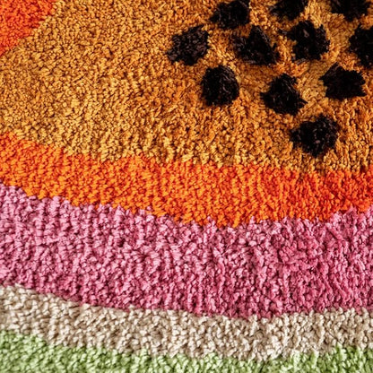 Passion Fruit Shaped Rug Fruits Bath Mat Area Rug Non-Slip Bathroom Door Mat for Bedroom Bathroom Kitchen Cartoon Area Rug for Bathroom Soft Bathmat Home Decor (18.5x25.6in)
