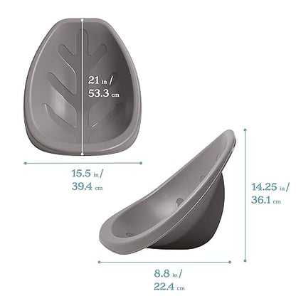 ECR4Kids Leaf Floor Seat, Rocker Chair, Grey, 6-Piece