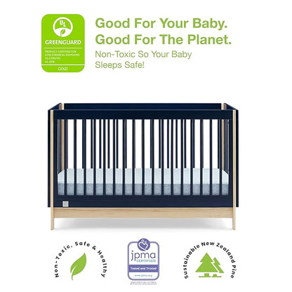 GAP babyGap Tate 4-in-1 Convertible Crib - Greenguard Gold Certified, Navy/Natural