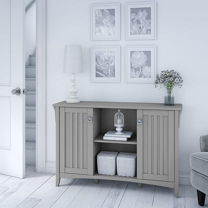 Bush Furniture Salinas Tall 5 Shelf Bookcase in Cape Cod Gray