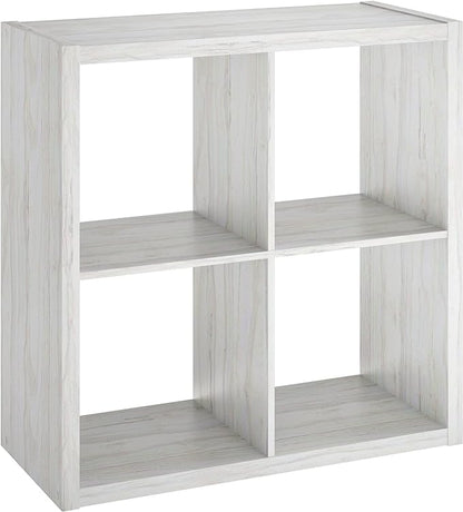 ClosetMaid 4550 Decorative Open Back 4-Cube Storage Organizer, Bleached Walnut